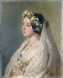Queen Victoria, in her wedding dress